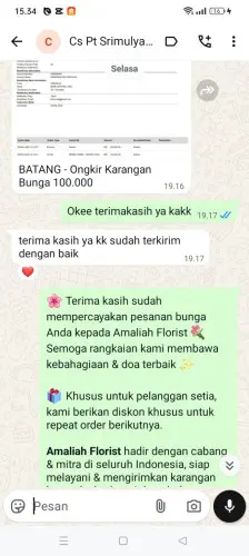 Testimonial Papan Bunga gunungputri