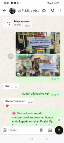 Testimonial Papan Bunga gunungputri